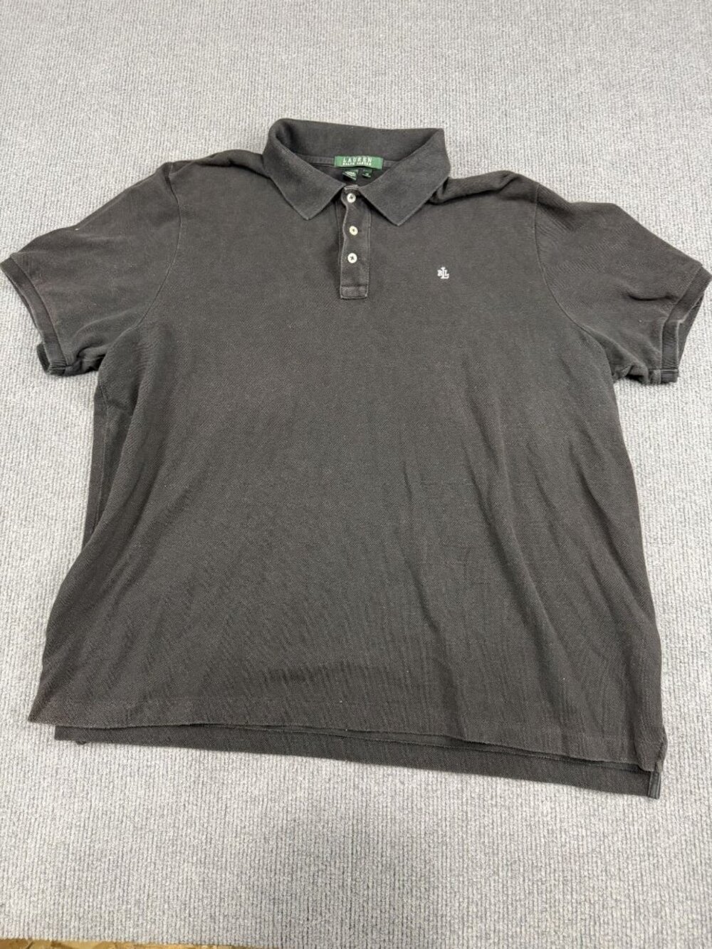 Lauren Ralph Lauren Womens Black Polo Shirt Short Sleeve XL